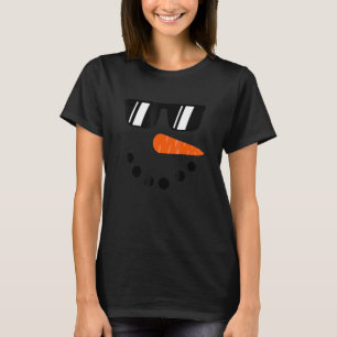 Camiseta Fato de Boneco de Neve Rosto de Boneco de Neve Fof