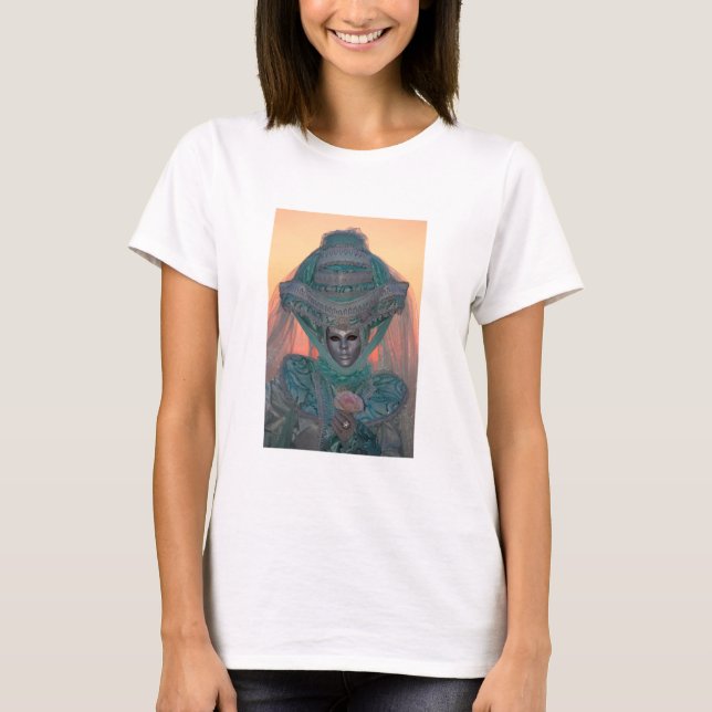 Camiseta Fato de Carnaval Azul, Veneza (Frente)