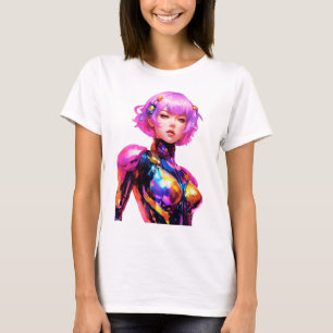Camiseta Fato de espaço apertado vestido por uma mulher