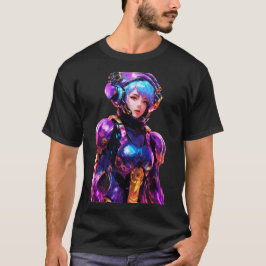 Camiseta Fato de espaço apertado vestido por uma mulher