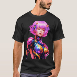 Camiseta Fato de espaço apertado vestido por uma mulher