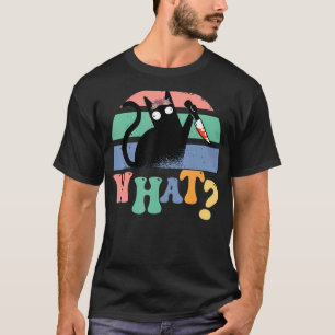 Camiseta Fato de Gata Groovy Retro para Tripulação de Hallo