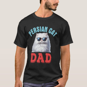 Camiseta Fato de Gato Persa Óculos de Sol de Gato Dia dos P