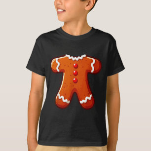 Camiseta Fato de Homem de Pão de Mel Adulto Crianças Homens