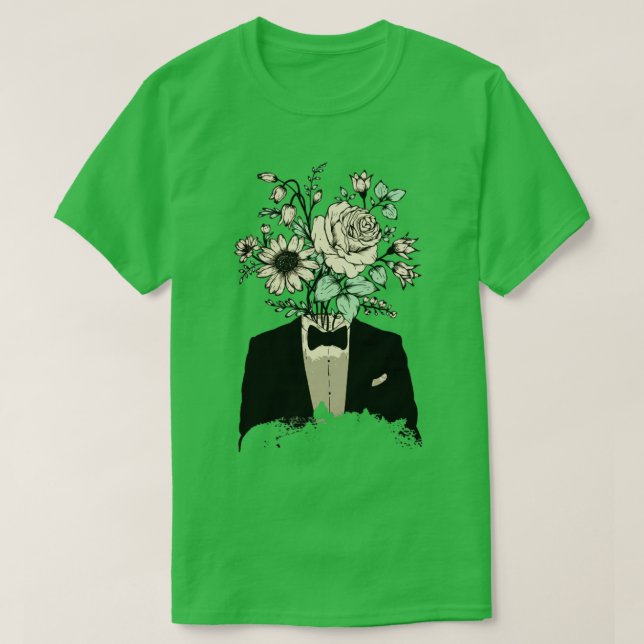 Camiseta Fato de homem flaoral (Frente do Design)