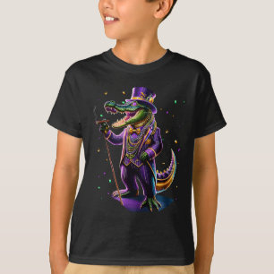 Camiseta Fato de Jacaré do Carnaval de Mardi Gras para Home