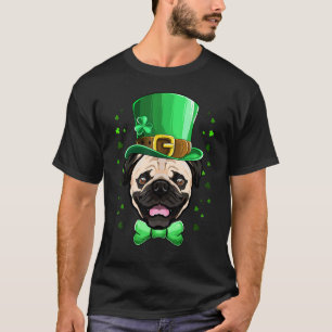 Camiseta Fato de Leprechaun Pug Dia de São Patrício