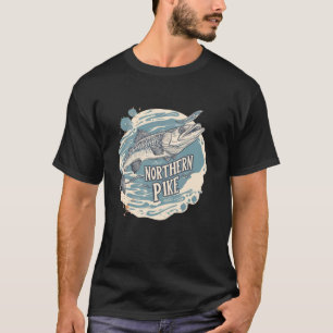 Camiseta Fato de Lúcio do Norte para Amantes de Peixes Carn