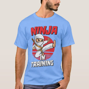Camiseta Fato de Ninja em Treinamento Festa Guerreiro Menin