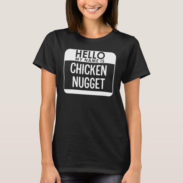 Camiseta Fato de Nugget de Frango Fácil Halloween de Última (Frente)