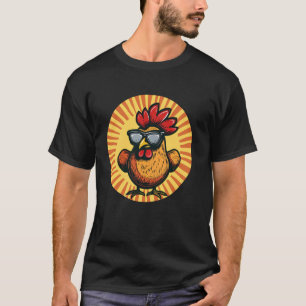 Camiseta Fato de Óculos de Sol de Peito de Frango