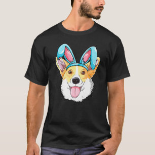 Camiseta Fato de Orelhas de Coelho de Páscoa Corgi Meninos