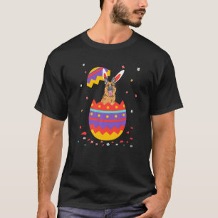 Camiseta Fato de Orelhas de Coelho Ovos Dia de Páscoa Fofa