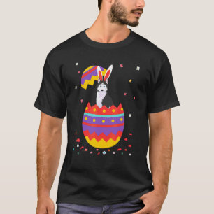 Camiseta Fato de Ovos de Orelhas de Coelho Fofo Dia de Pásc