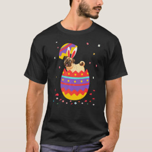 Camiseta Fato de Ovos Orelhas de Coelho Gráfico Dia de Pásc
