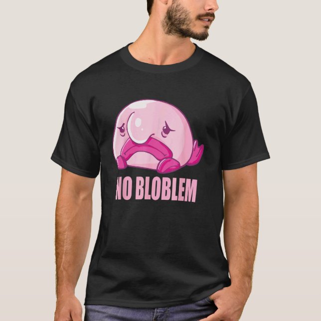 Camiseta Fato de peixe-blob - rosto de peixe blob feio - Bl (Frente)