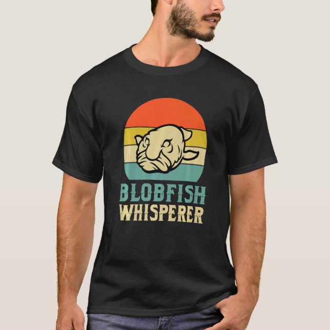 Camiseta Fato de Sussurrador de Peixe-Blob Fofinho (Frente)