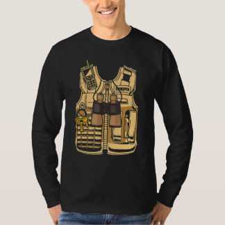 Camiseta Fato de Zookeeper de Halloween Safari da Selva Vid