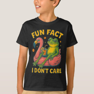 Camiseta Fato Divertido Não Me Importo Com Sapo Flamingo, A