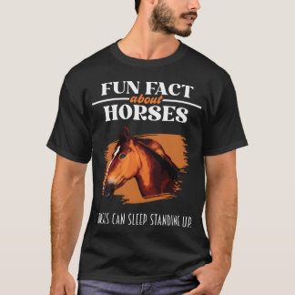 Camiseta Fato Divertido Sobre O Sobreloso De Cavalos