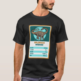 Camiseta Fato do Dinossauro do Diplodocumental da Placa Qua