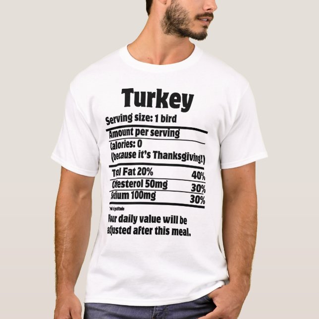 Camiseta Fato nutricional da Turquia.w (Frente)