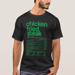 Camiseta Fato Nutricional do Bife Frito de Frango de Ação d