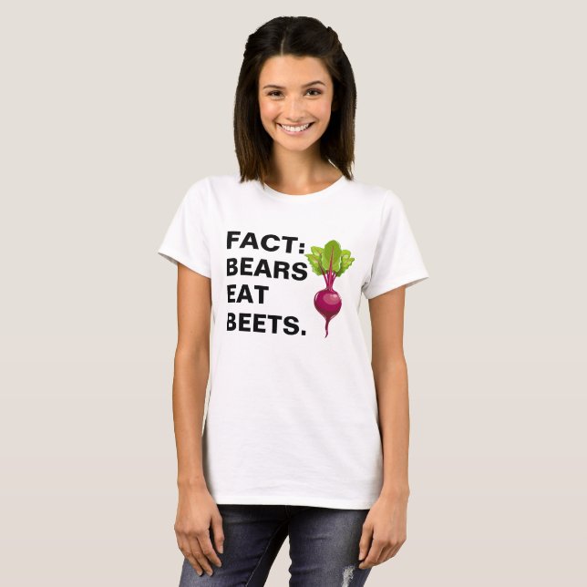 Camiseta Fato: Os ursos comem beterrabas (Frente Completa)