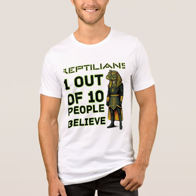 Camiseta Fato reptiliano desagradável (Frente)