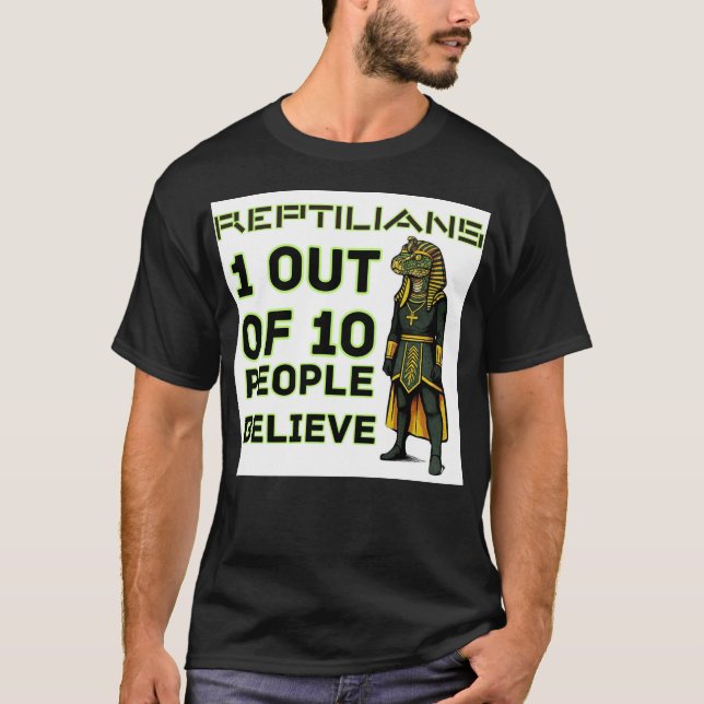 Camiseta Fato reptiliano desagradável (Frente)