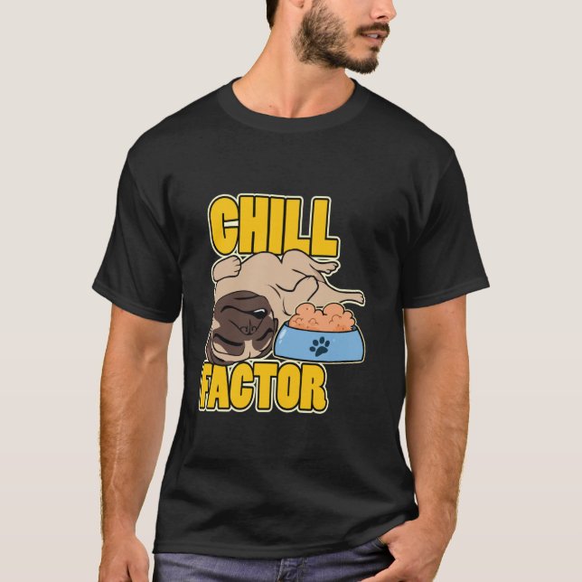Camiseta Fator de Relaxamento Cachorro Fofo Dormindo Menino (Frente)