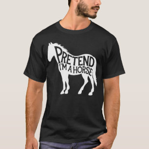 Camiseta Fatos Adultos de Halloween Fingem que sou um Caval