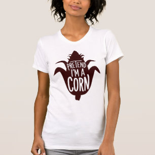 Camiseta Fatos Adultos de Halloween Fingem que sou um Milho