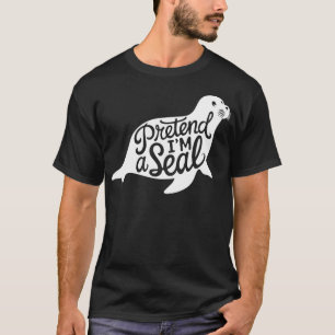 Camiseta Fatos Adultos de Halloween Fingem que sou um Selo