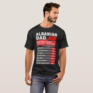 Camiseta Fatos albaneses da nutrição do pai que servem o