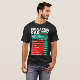Camiseta Fatos búlgaros da nutrição do pai que servem o