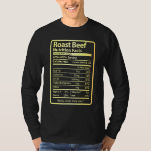 Camiseta Fatos de alimentação de carne assada para o Cristo