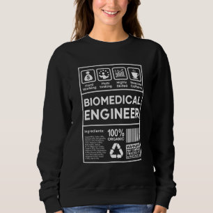 Camiseta Fatos de Engenheiro Biomédico Rótulo Engenheiro Bi