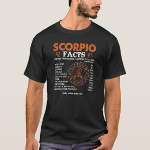 Camiseta Fatos de Escorpião de Sinal Zodíaco
