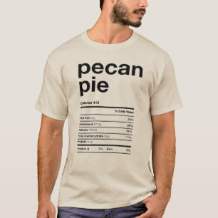 Camiseta Fatos De Informação Sobre A Nutrição Pecana