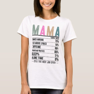 Camiseta Fatos de Nutrição da Mamã