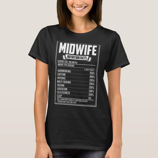Camiseta Fatos de Nutrição da Parteira (Frente)