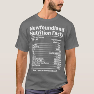 Camiseta Fatos de Nutrição de Cachorros na Terra Nova 1