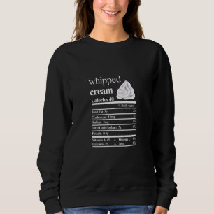 Camiseta Fatos De Nutrição De Creme Pulsado Comida De Ação