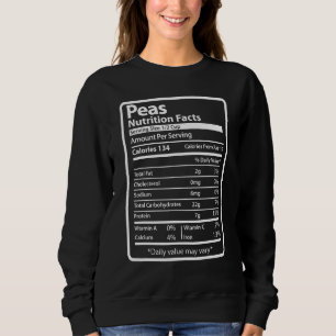 Camiseta Fatos de Nutrição de Ervilha Comida para o Natal d