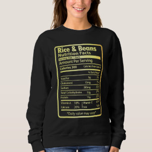 Camiseta Fatos de Nutrição de Feijão de Arroz no Natal