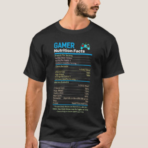 Camiseta Fatos de Nutrição de Jogador Engraçado Amigo Jogad