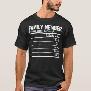 Camiseta Fatos de Nutrição de Membros da Família Personaliz