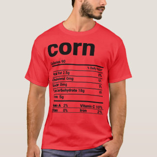 Camiseta Fatos de Nutrição de Milho Fatos Fatos de Ação de