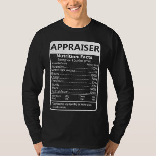 Camiseta Fatos de Nutrição do Avaliador Gráfico Sarcástico
